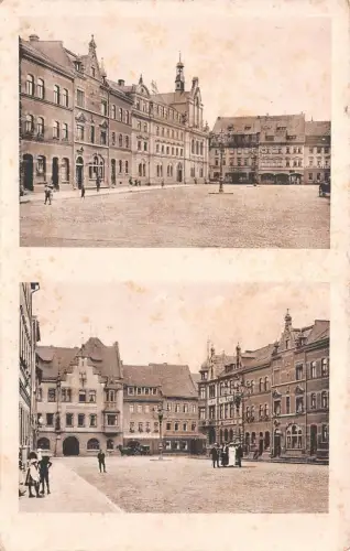 Kahla, S.-A, Markt mit Rathaus, Amtsgericht, Postkarte 1907