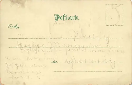 Hamburg Kaserne Krieger Denkmal Litho Postkarte