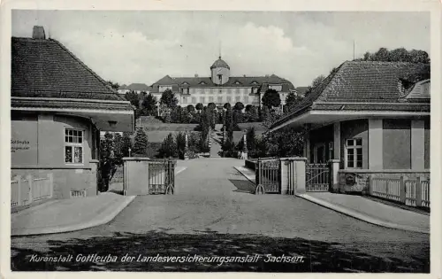 Kuranstalt in Gottleuba Sachsen Postkarte AK 1941