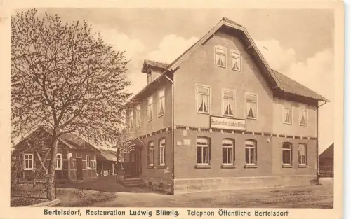 Restauration Ludwig Blümig Bertelsdorf Erzgebirge Sachsen Postkarte