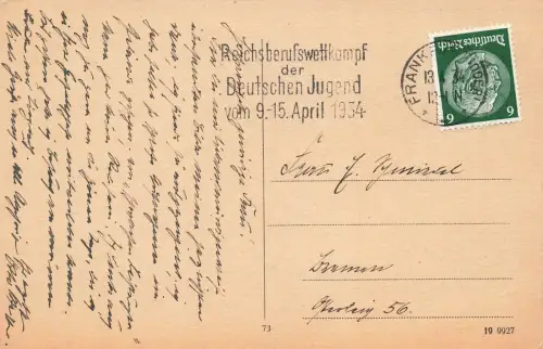 Baugewerkschule in Frankfurt Oder Brandenburg Postkarte AK 1934