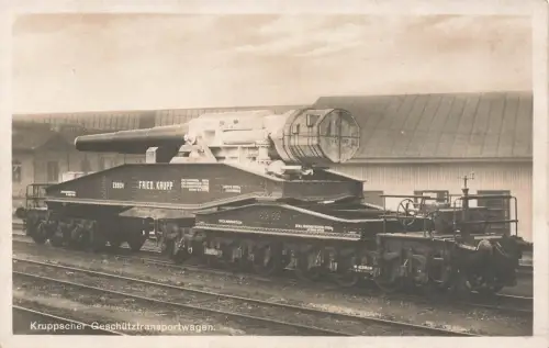 Kruppscher Geschütztransportwagen FRIED. KRUPP Foto Postkarte