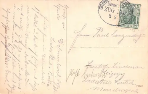 Bremen Große Weserbrücke Postkarte AK