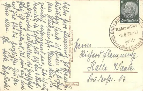 Bad Landeck Schlesien Ring Dreifaltigkeit Fotokarte 1938