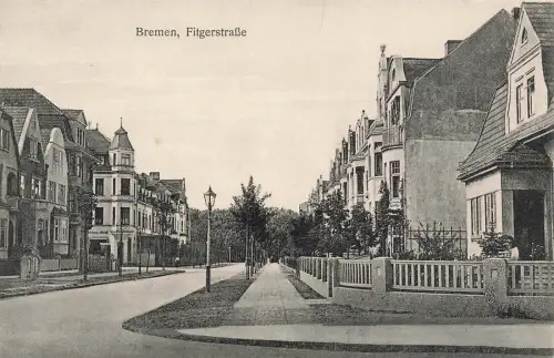 Ansicht Fitgerstraße in Bremen Postkarte AK