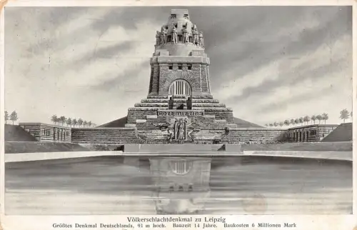 Völkerschlachtdenkmal zu Leipzig Sachsen Postkarte AK 1910