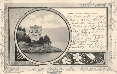 Riviera di Levante Castello di Paragi Postkarte AK 1902