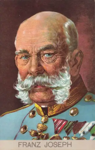 Portrait Franz Joseph Kaiser von Österreich Patriotika Postkarte AK