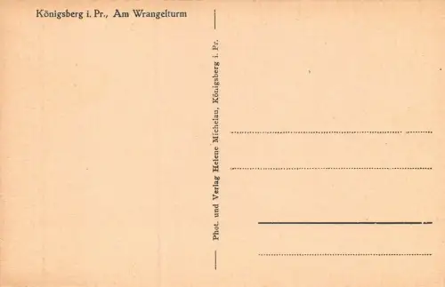 Königsberg i. Pr. Am Wrangelturm Postkarte AK