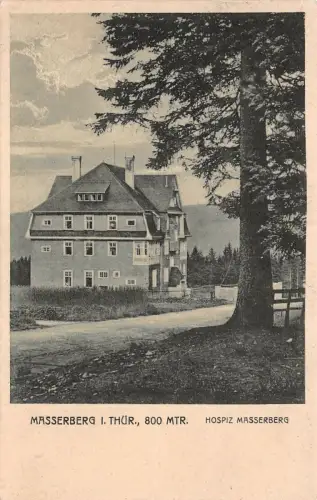 Masserberg i. Thür. Hospiz Masserberg Postkarte 1924