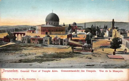 Jerusalem Gesamtansicht des Tempels Postkarte AK