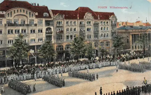 Posen Wilhelmsplatz Postkarte 1915