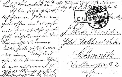 Posen Wilhelmsplatz Postkarte 1915