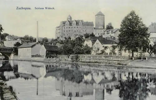 Schloss Wildeck bei Zschopau Erzgebirge Sachsen Postkarte