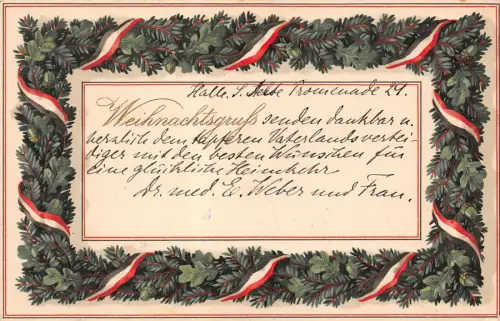 Weihnachtsgrußkarte Patriotika Postkarte