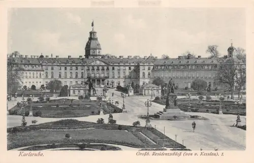 Karlsruhe Großh. Residenzschloß (von v. Kesslau) Baden-Württemberg Postkarte AK