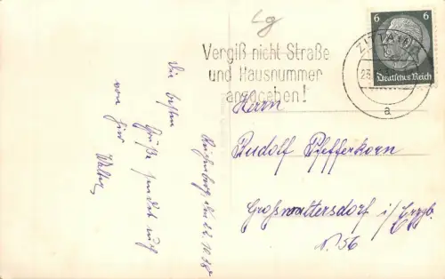 Reichenberg (Liberec) Postkarte 1938