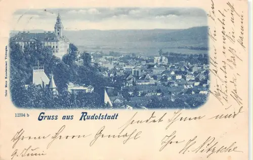 Gruss aus Rudolstadt Postkarte 1900