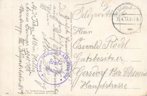 Mitau (Jelgava) Totalansicht Feldpostkarte 1917