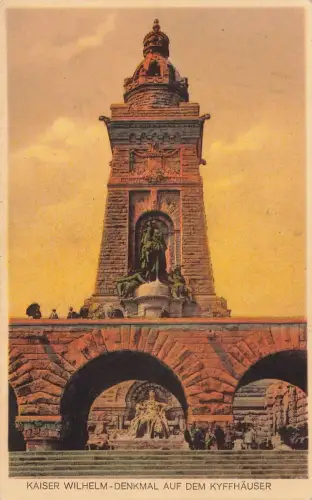 Kaiser Wilhelm Denkmal auf dem Kyffhäuser Thüringen Postkarte AK