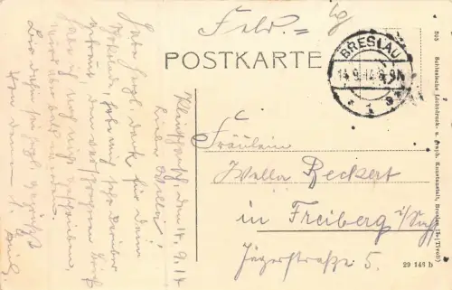 Breslau Liebichshöhe Feldpostkarte 1914