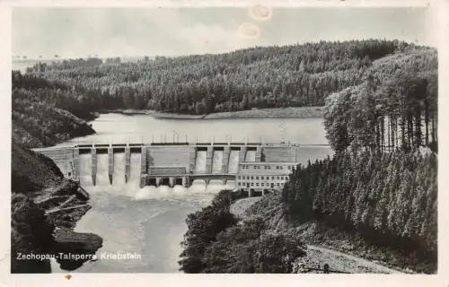 Zschopau-Talsperre Kriebstein Post Waldheim Postkarte AK