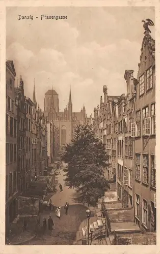 Danzig Frauengasse Postkarte AK
