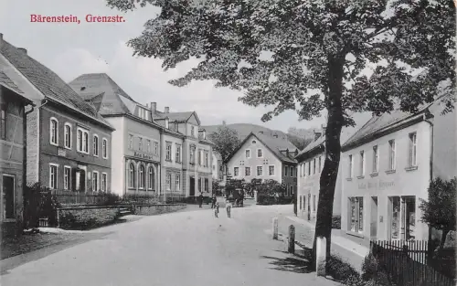 Bärenstein Bez. Chemnitz Grenzstr. Hotel Gehlert Postkarte 1917