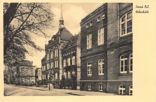 Sorau Żary Lausitz Webschule Postkarte