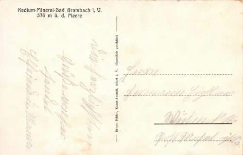 Stadtansicht Mineral Bad Bad Brambach Vogtland Sachsen Postkarte