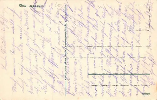 Landungsplatz Riesa an der Elbe Sachsen Postkarte