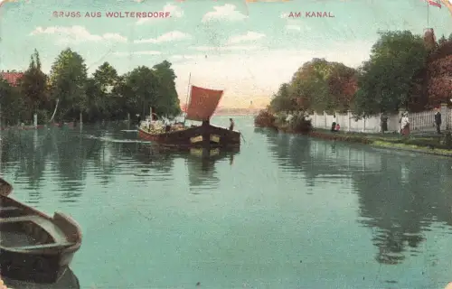 Gruss aus Woltersdorf Am Kanal Postkarte AK 1910
