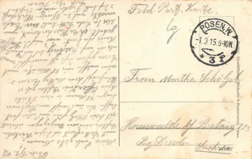 Posen Stadttheater Königl. Ansiedelungskommission Feldpostkarte AK 1915