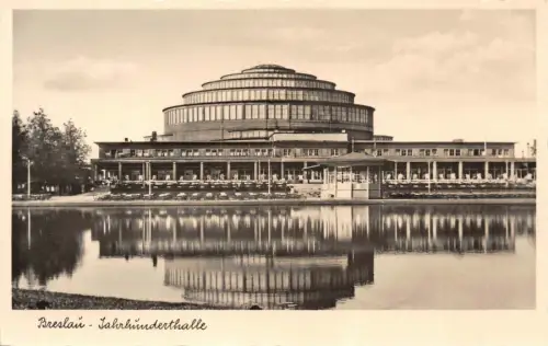 Breslau Jahrhunderthalle Postkarte AK