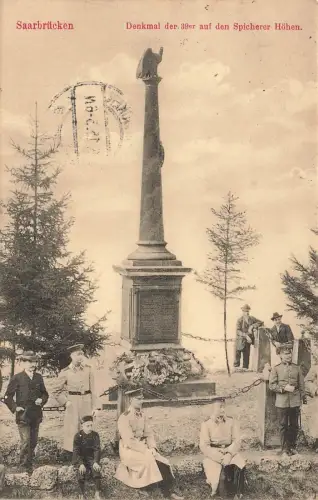 Denkmal auf den Spicherer Höhen in Saarbrücken Saarland Postkarte AK 1915