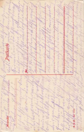 Gott schütze den lieben Vater, Kleine Mädchen, EK2 Postkarte AK