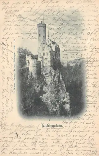 Lichtenstein Schloss Württemberg Baden-Württemberg Postkarte AK 1899