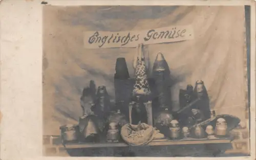 Englisches Gemüse Patriotika Postkarte AK 1916