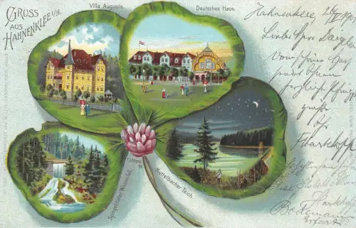 Hahnenklee H. Deutsches Haus Villa Augusta Niedersachsen Postkarte AK 1901