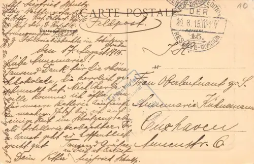 Charleville La Gare Bahnhof Frankreich Feldpost 1915