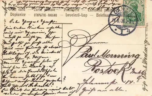 Langermarkt mit Rathaus in Danzig Postkarte AK 1906