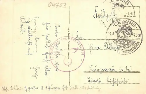 Stadtansicht und Schloss Mildenstein in Leisnig Sachsen Postkarte AK 1941