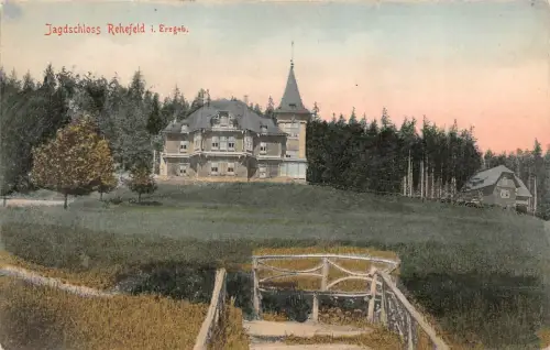 Jagdschloss Rehefeld Erzgebirge Sachsen Postkarte AK 1906