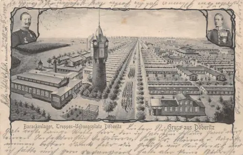 Barackenlager, Truppen-Übungsplatz Döberitz AK 1903