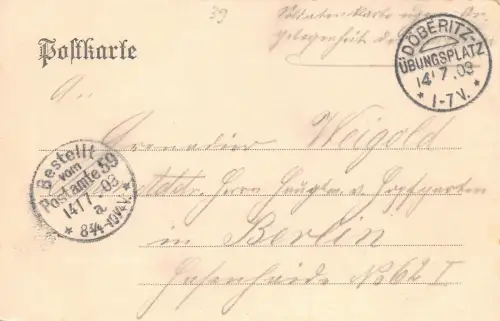 Barackenlager, Truppen-Übungsplatz Döberitz AK 1903