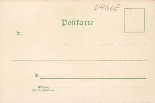 Alte und neue Realschule mit Prog Grimma Sachsen Postkarte AK