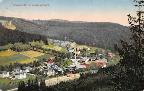 Stadtansicht von Antonsthal im Erzgebirge Sachsen Postkarte AK
