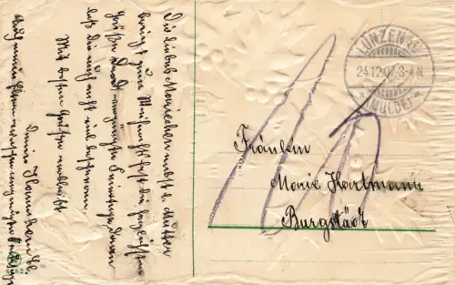 Fröhliche Weihnachten Ansicht Kirche Postkarte AK 1907