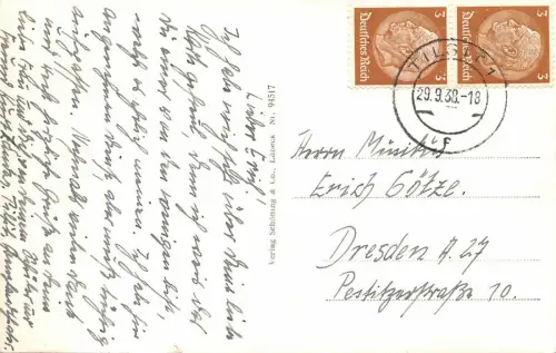 Tilsit Ostpr. Das Grenzlandtheater Postkarte 1938