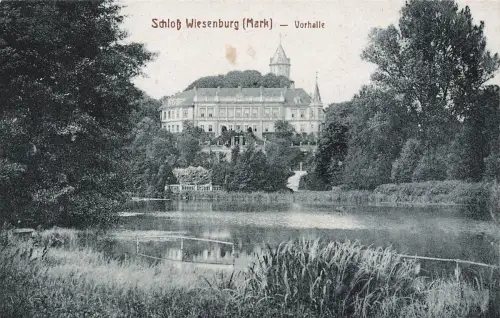 Vorhalle Schloss Wiesenburg Mark Brandenburg Postkarte AK